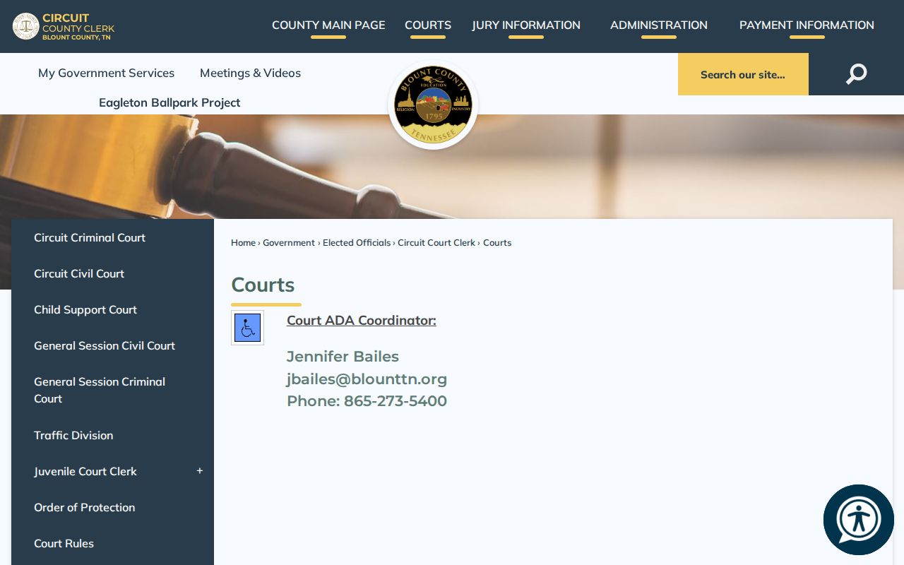 Blount County court docket courts directory
