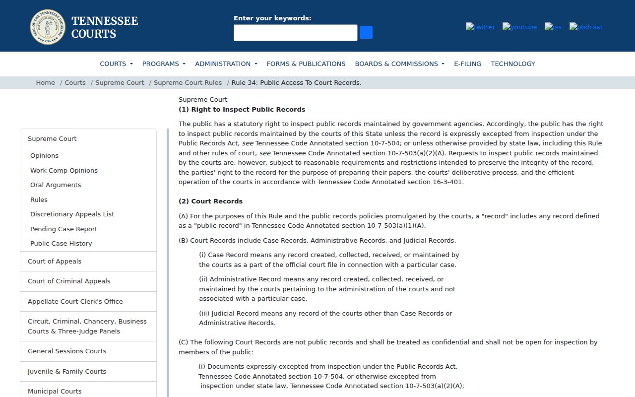 Maryville court docket Tennessee public access rule